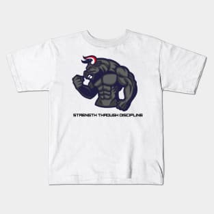 strength through discipline Kids T-Shirt